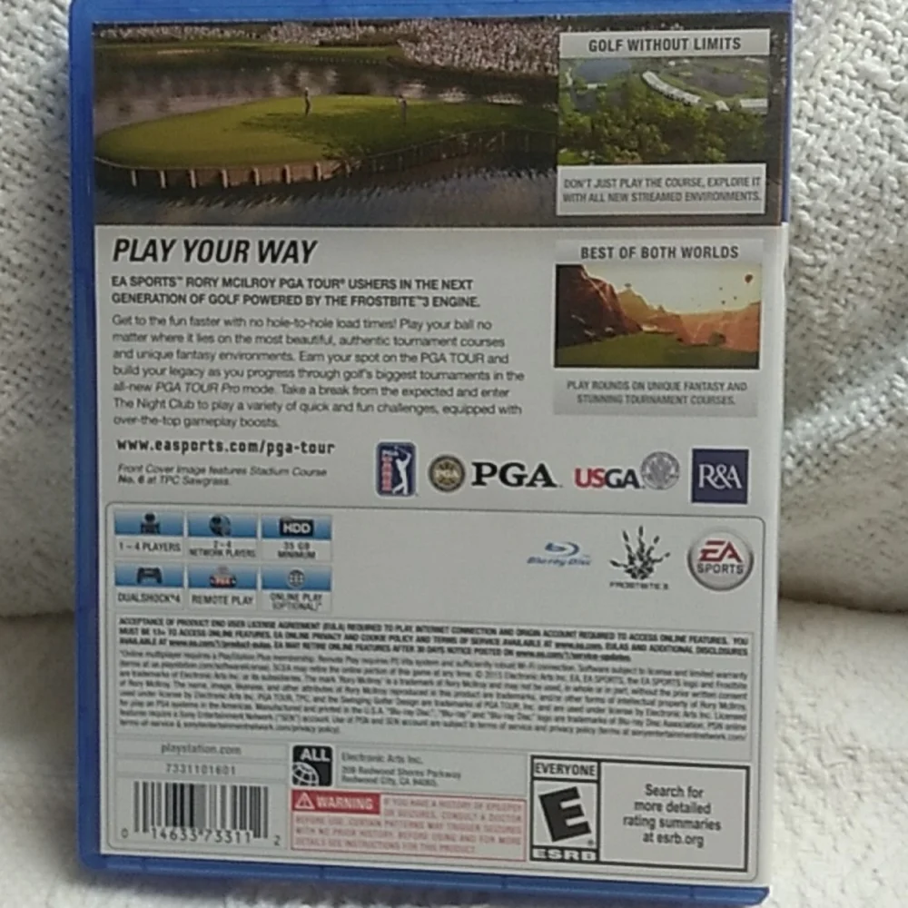 PS4 RORY McILROY PGA TOUR Game Playstation 4